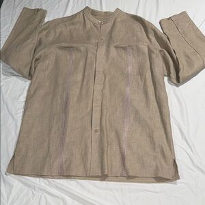 Men's African Beige Shirt